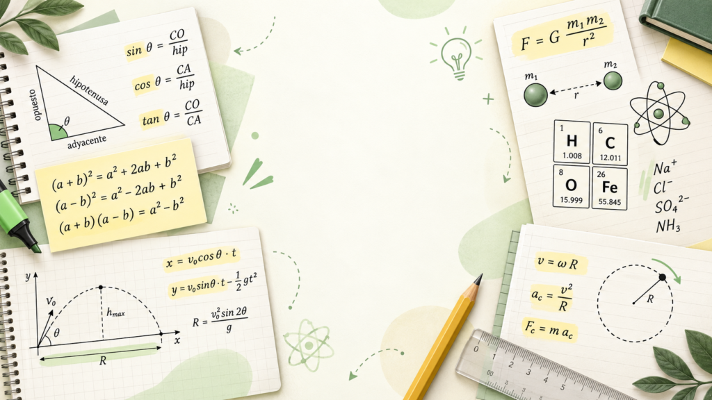 Cómo usar correctamente las fórmulas de Física y Matemáticas para resolver ejercicios